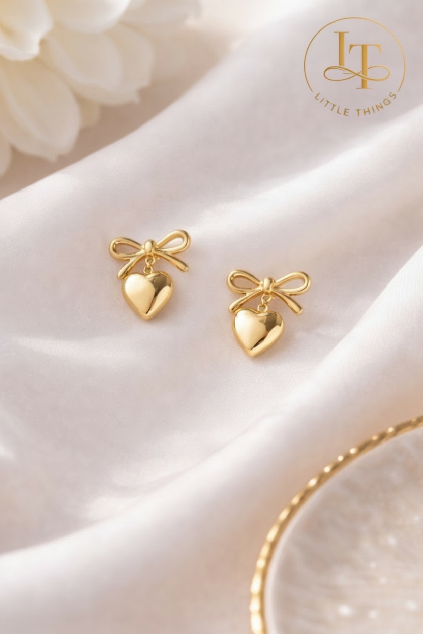 Cupid Bow Hearts Earrings